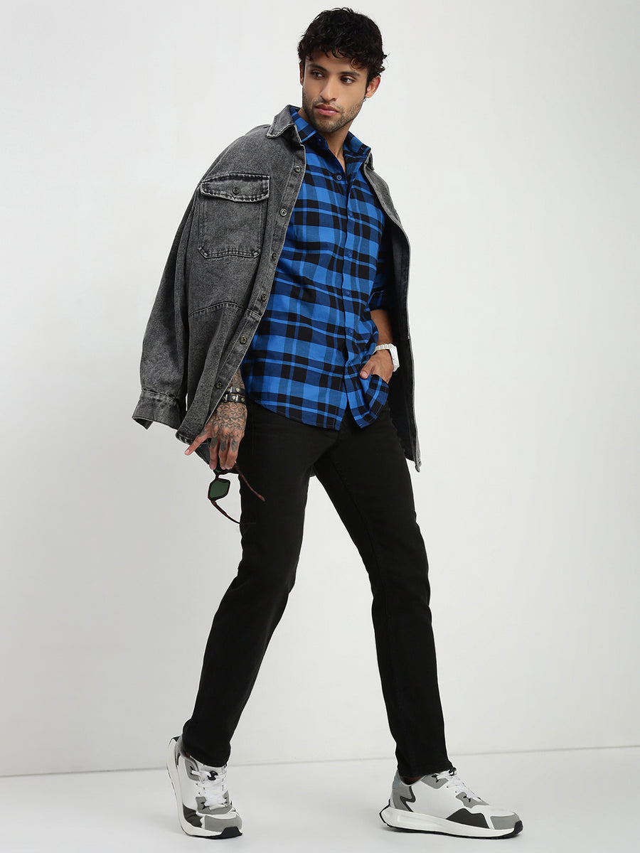 Vintage Carbon Black Slim Straight Fit Selvedge Jeans