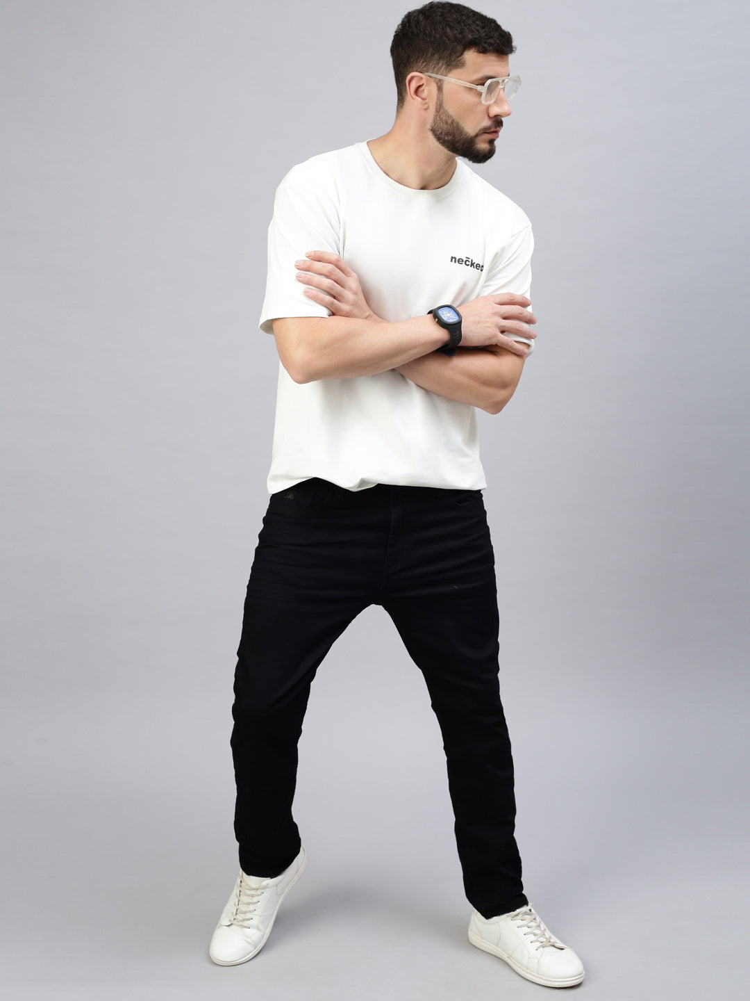 Raw Dark Blue Straight Stretchable Jeans