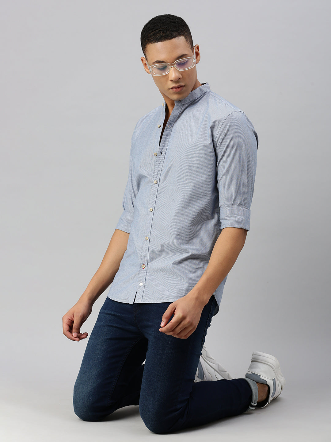 Blue Dark Vintage Slim Fit Stretchable Jeans