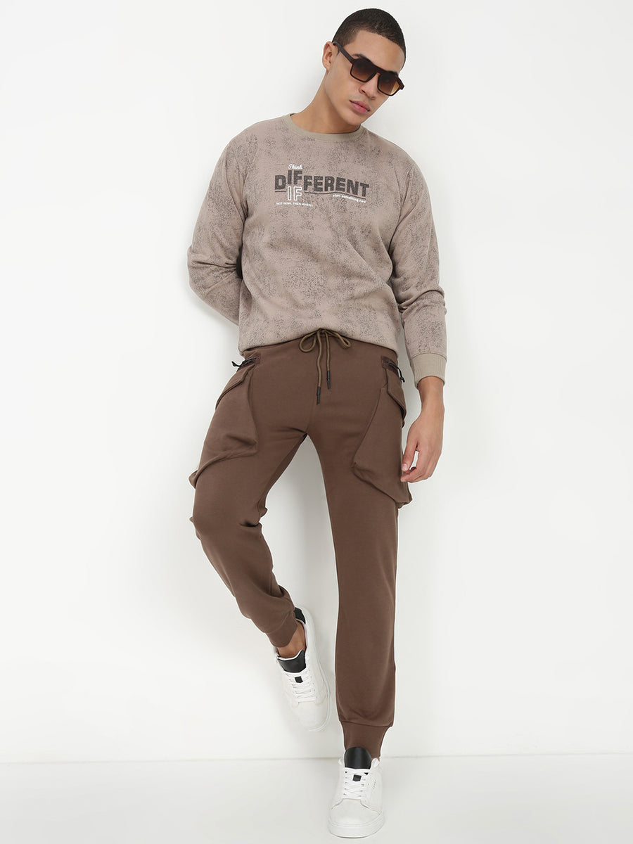 Brown Relax Fit Cross Pocket Lower
