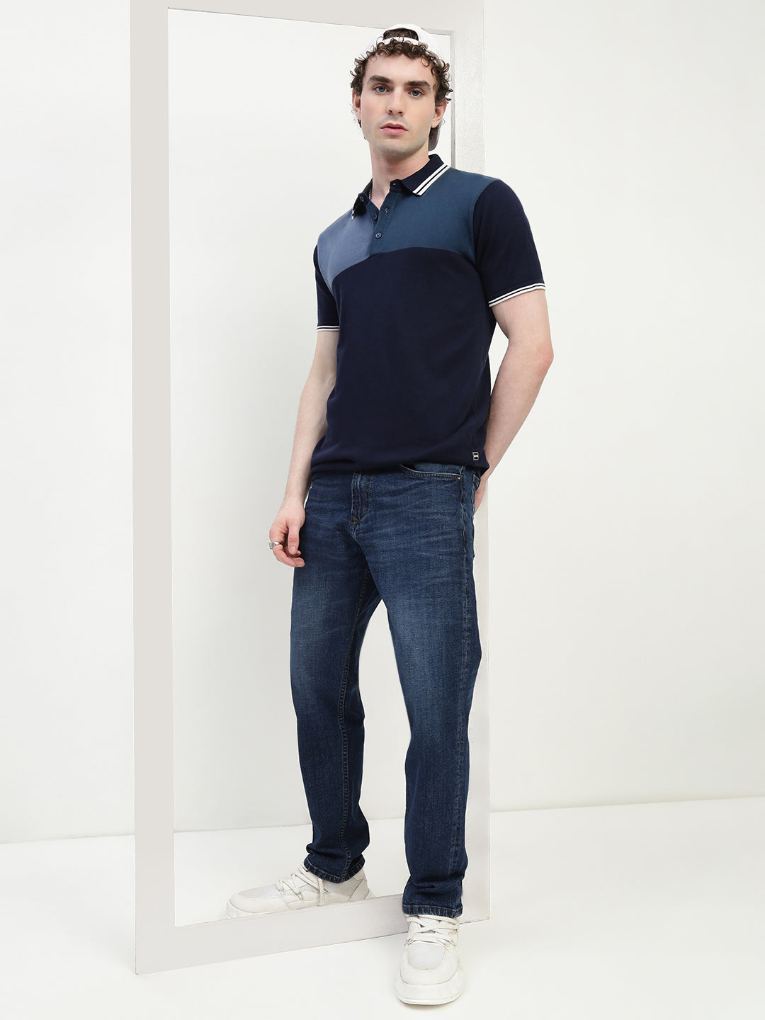 Dark Blue Relax Fit Stretchable Jeans