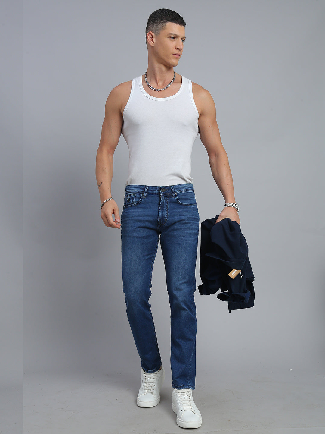 Royal Blue Comfort Slim Fit Stretchable Jeans