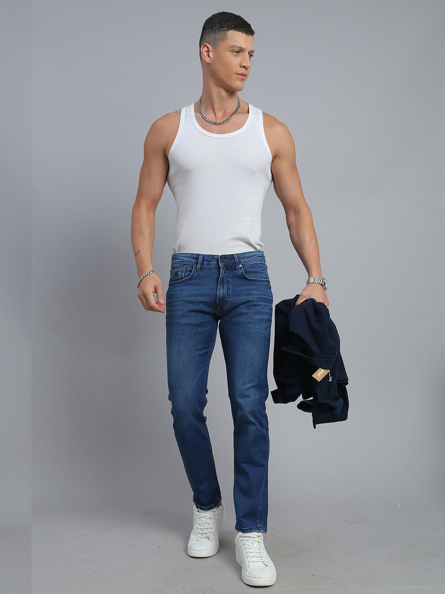 Royal Blue Comfort Slim Fit Stretchable Jeans