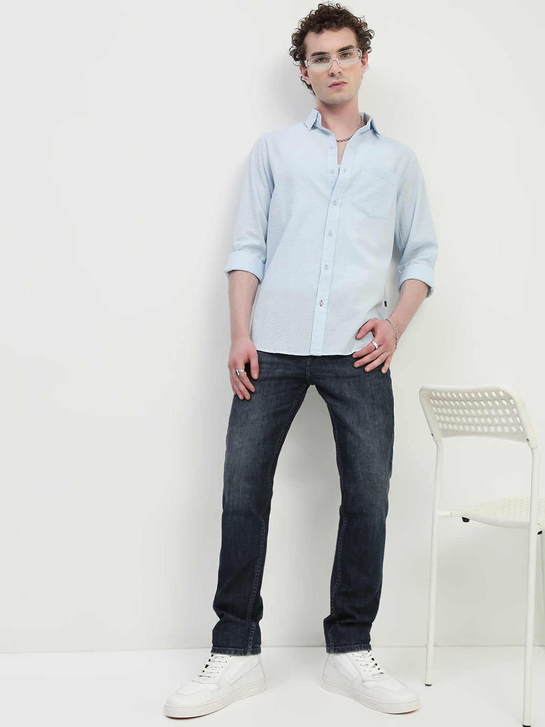 Dark Blue Comfort Slim Fit Stretchable Jeans