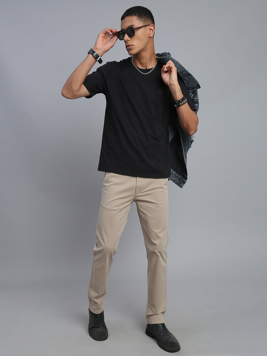 Black Polo Cotton T-Shirt
