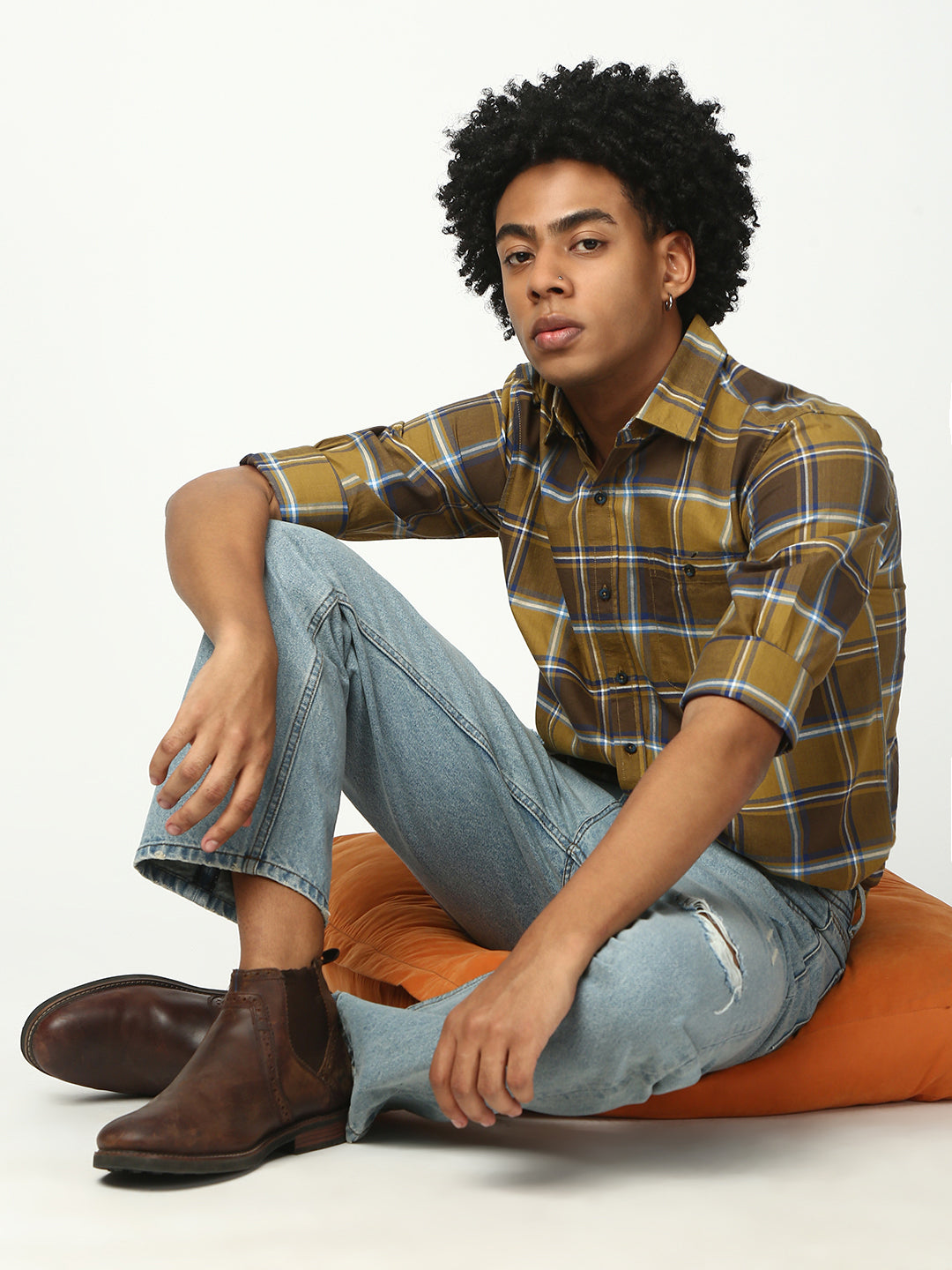 Checks Full Sleeve Relax Shirt With Pocket