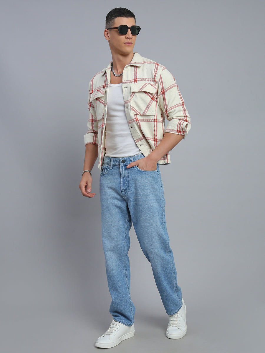 Sky Blue Straight Fit Jeans