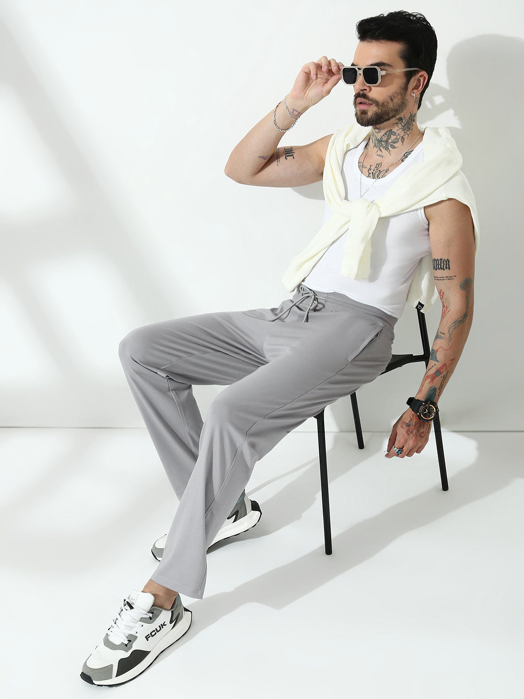 Light Grey Cross Pocket Regular Fit Lower