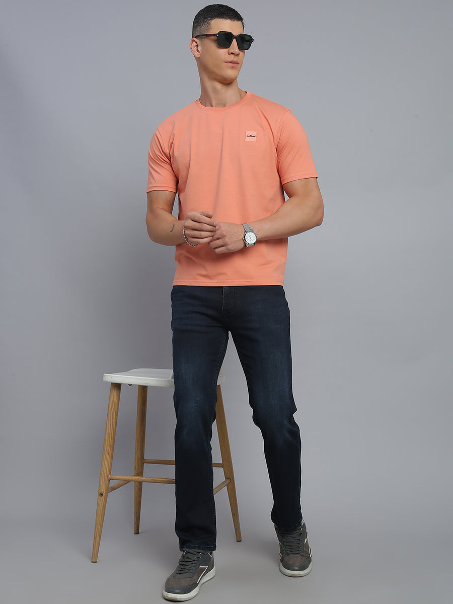 Dark Blue Regular Straight Fit Stretchable Jeans