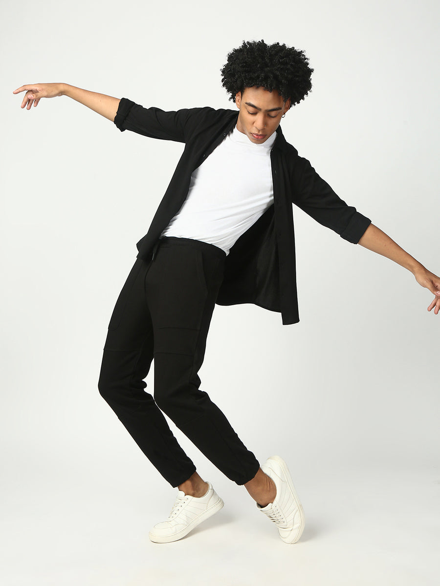 Black Slim Fit Stretchable Jogger