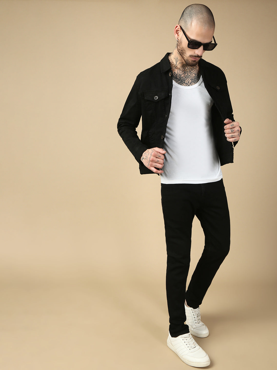 Black Over Dyeing Slim Fit Jacket