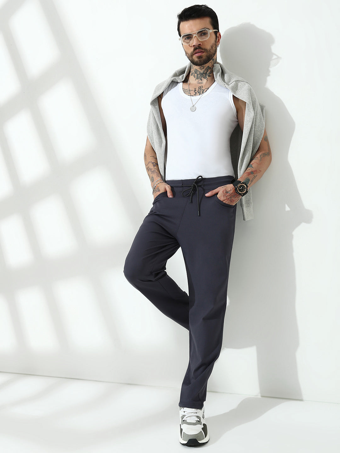 Dark Grey Relax Fit Track Pant