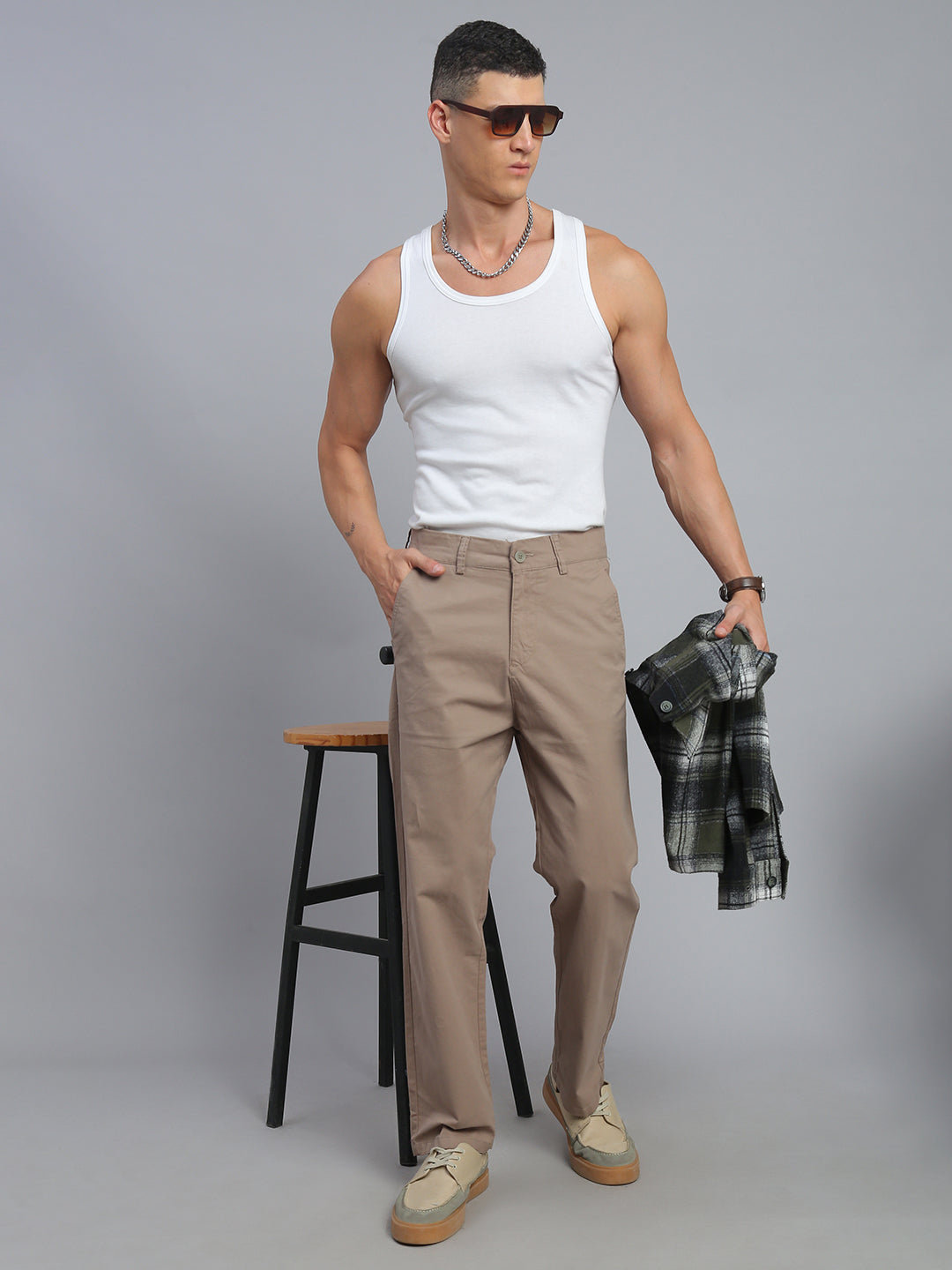 Stone Straight Fit Chinos Paint
