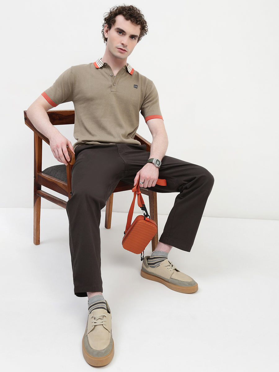 Khakhi Polo Cotton T-Shirt