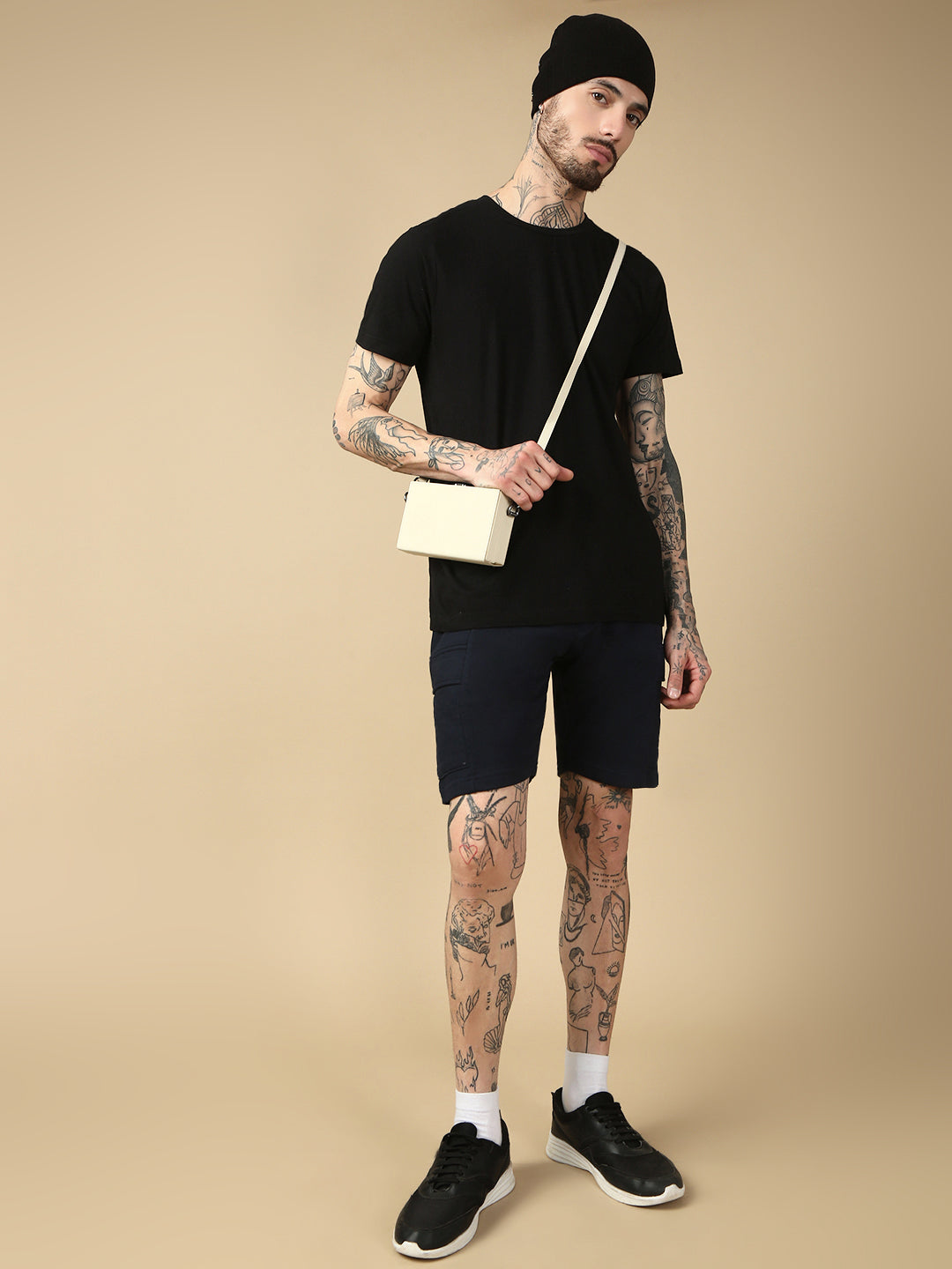Navy Blue Relax Fit Shorts
