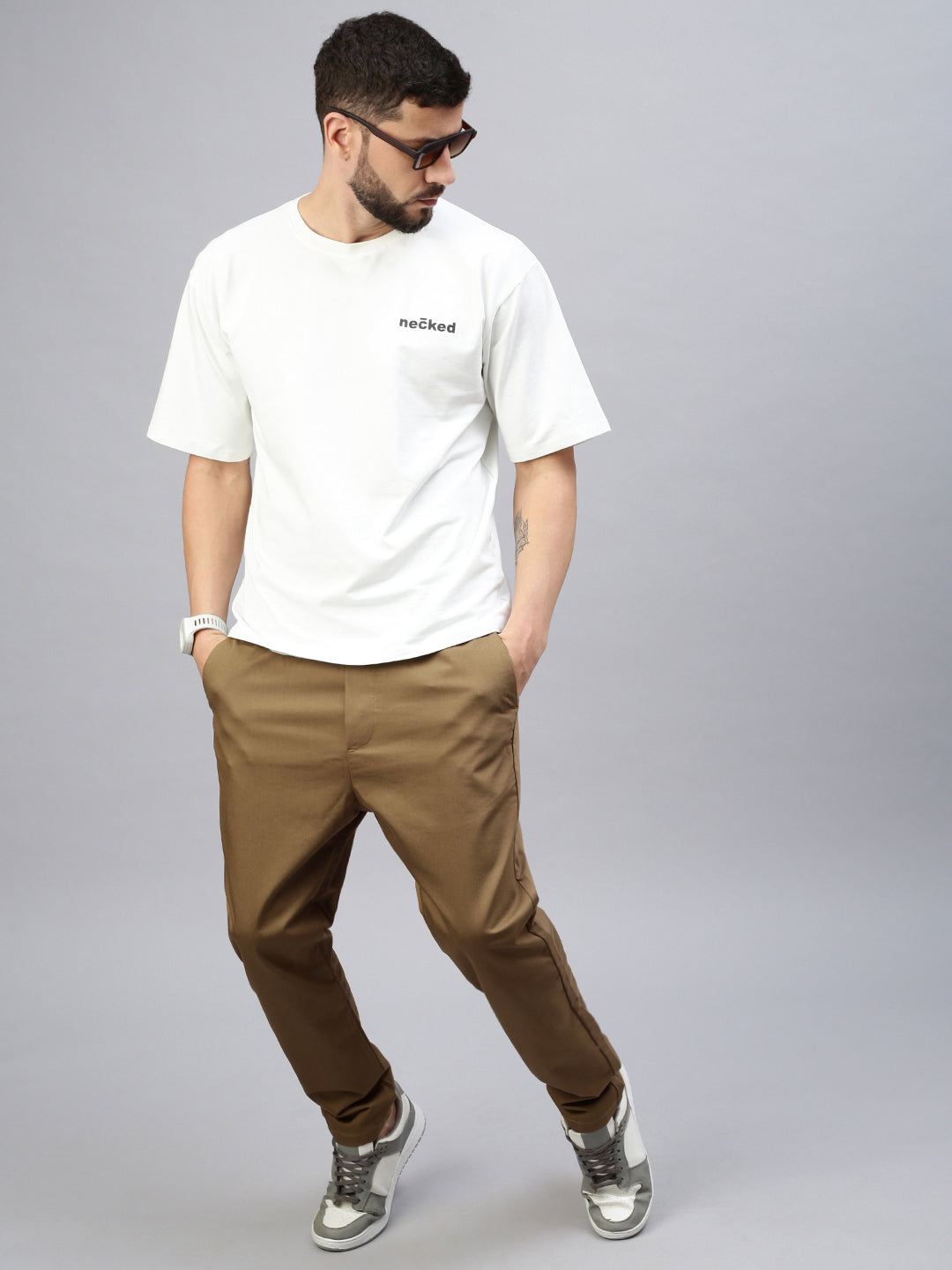 Khakhi Slim Fit Men’s Cotton Pants
