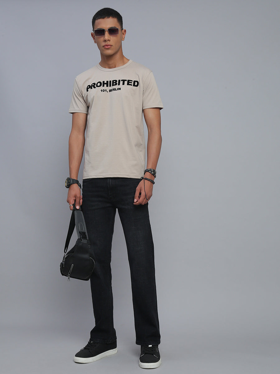 Beige Polo Cotton T-Shirt