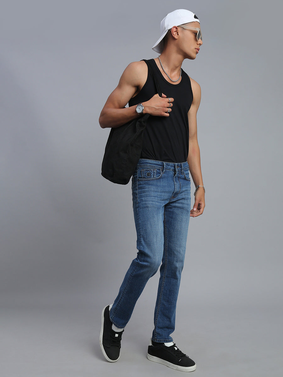 Mild Blue Comfort Slim Fit Stretchable Jeans