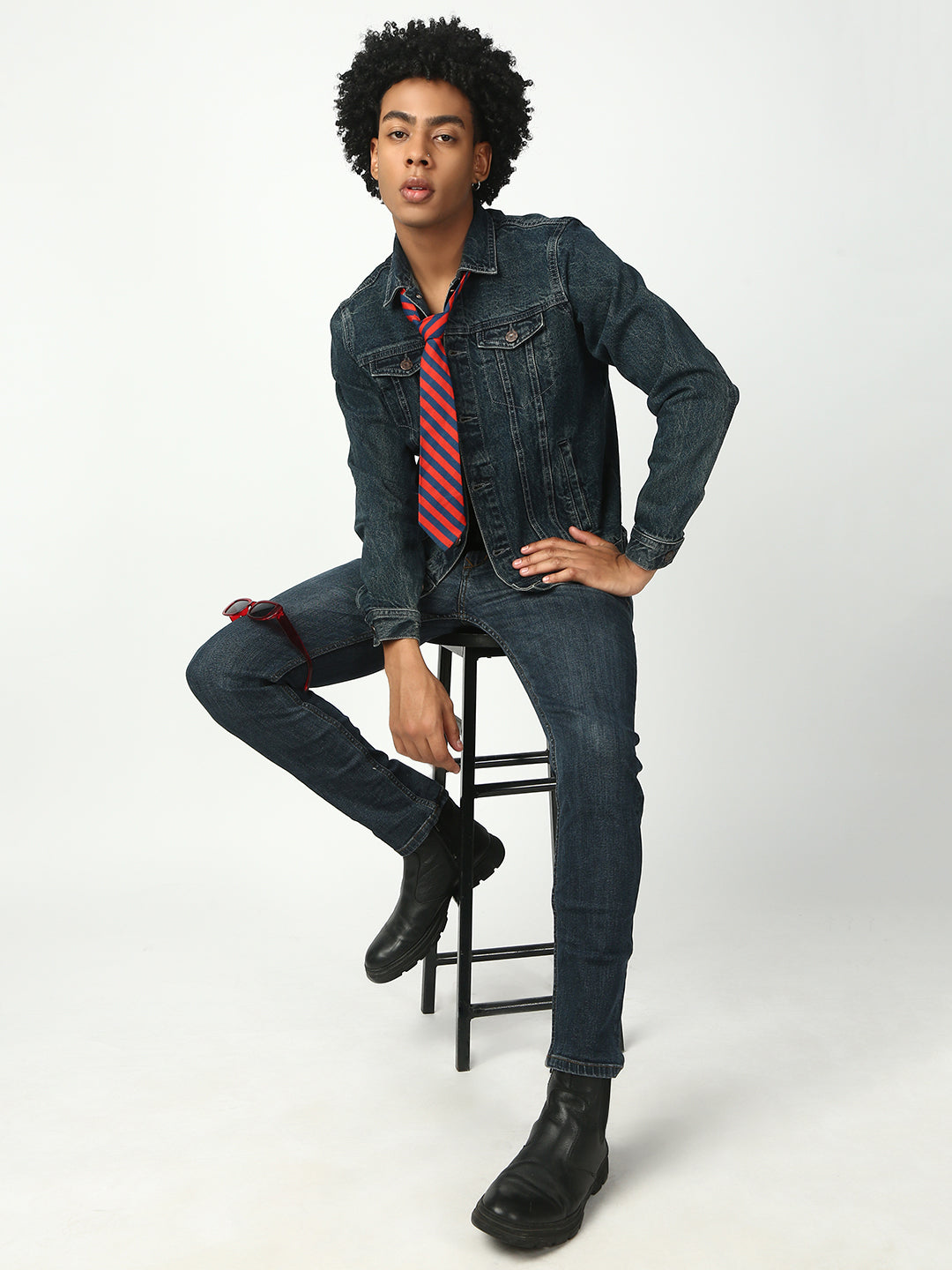 Vintage Blue Slim Fit Stretchable Jeans