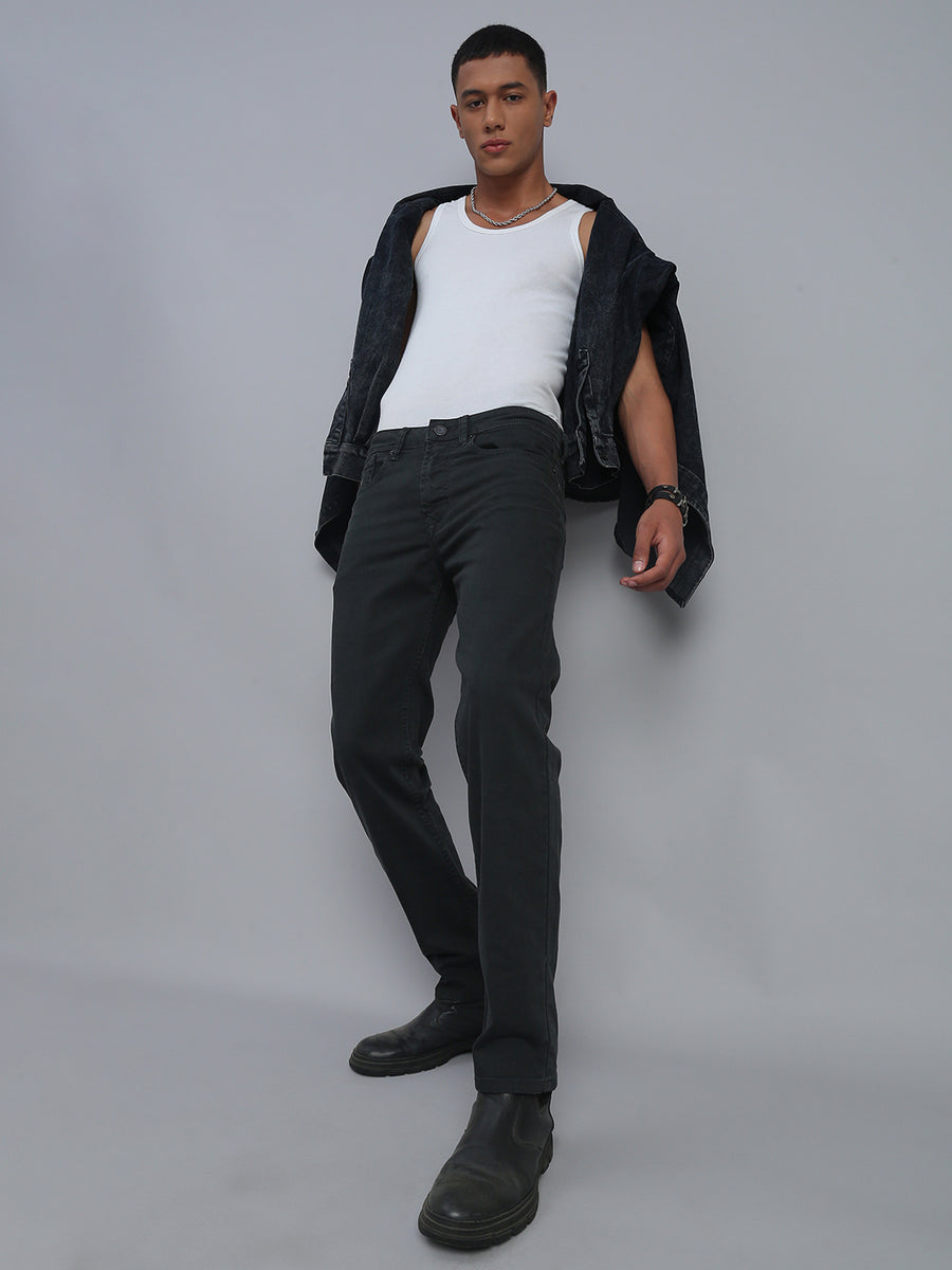Charcoal Grey Comfort Slim Fit Stretchable Jeans