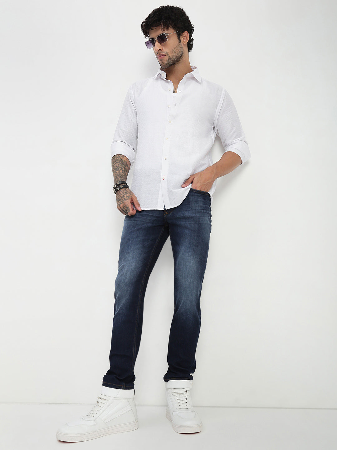 Raw Blue Slim Fit Stretchable Jeans
