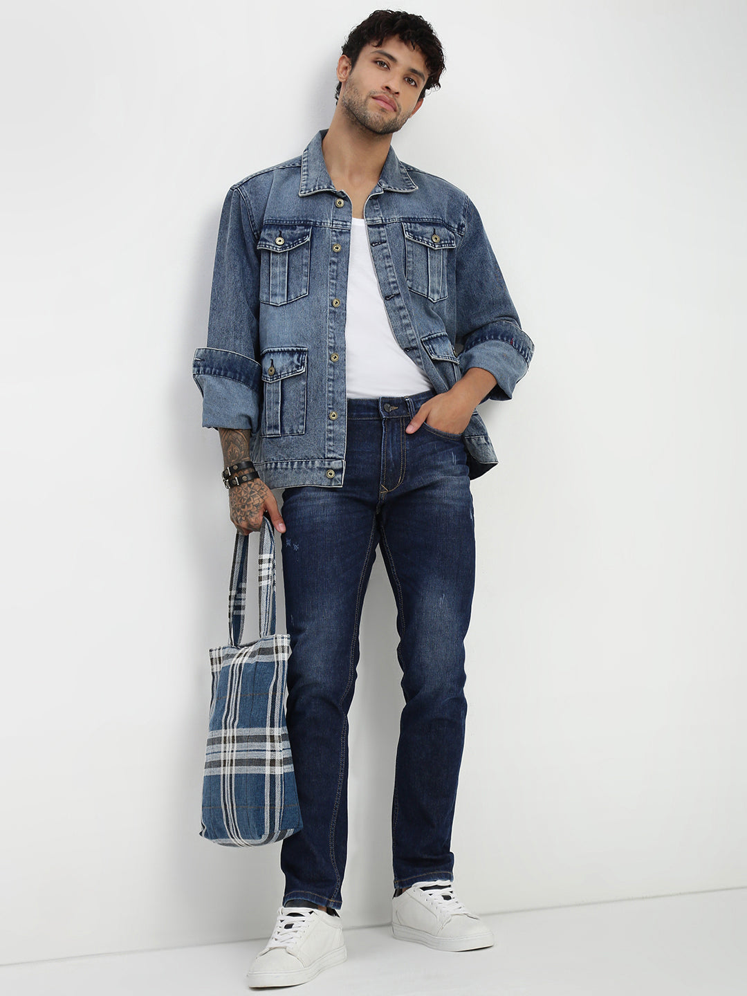 Dark Blue Slim Fit Stretchable Jeans
