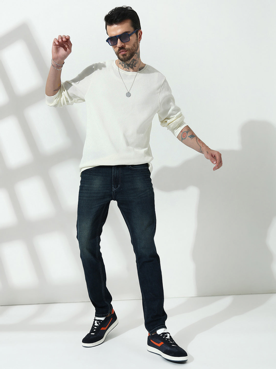 Blue Vintage  Slim Fit Stretchable Jeans