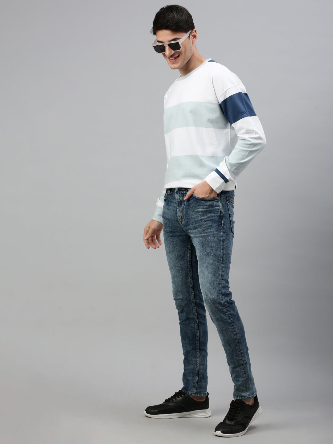 Vintage Mild Blue Slim Fit Stretchable Jeans