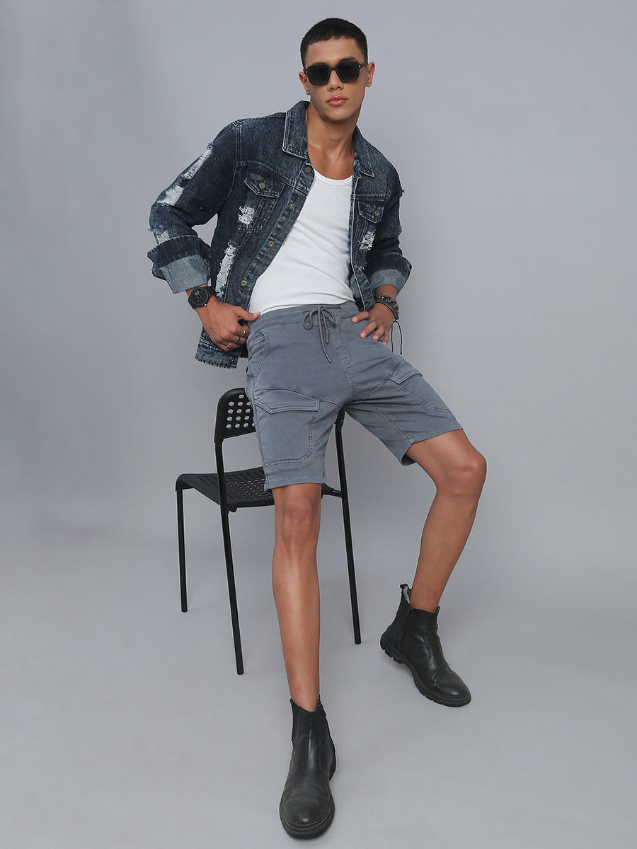 Steel Grey Comfort Fit Shorts