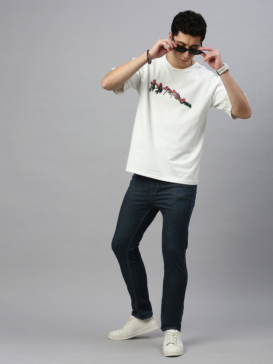 Dark Gray Straight Stretchable Jeans