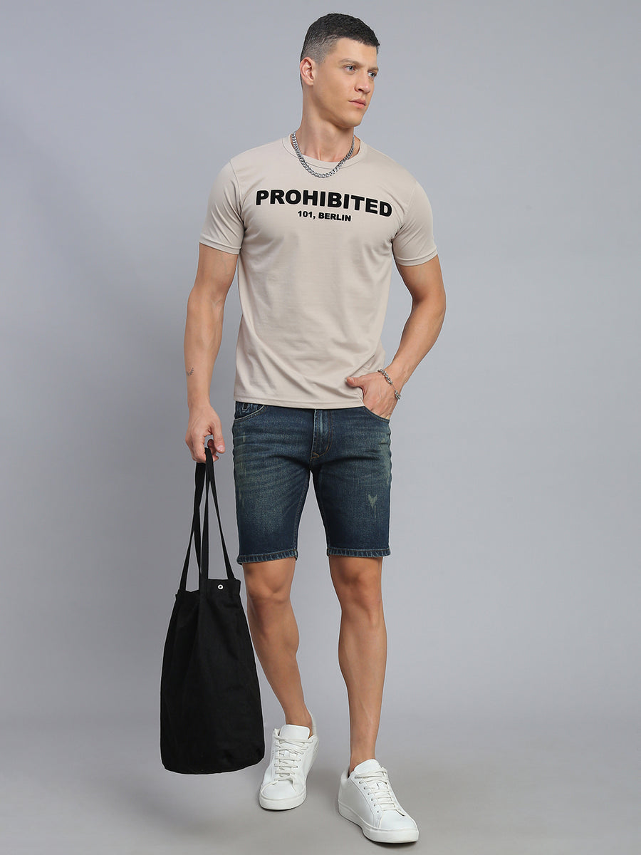 Dark Blue Vintage Slim Fit Shorts