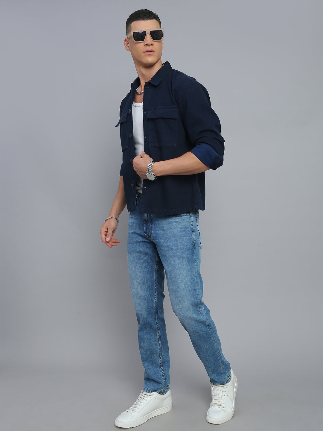 Mild Blue Comfort Fit Stretchable Jeans