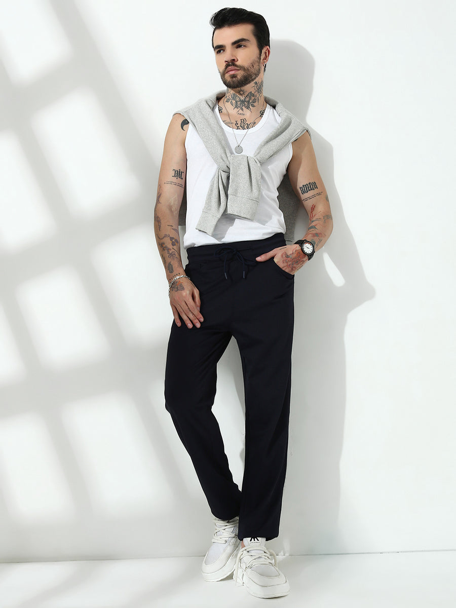 Navy Blue  Relax Fit Track Pant