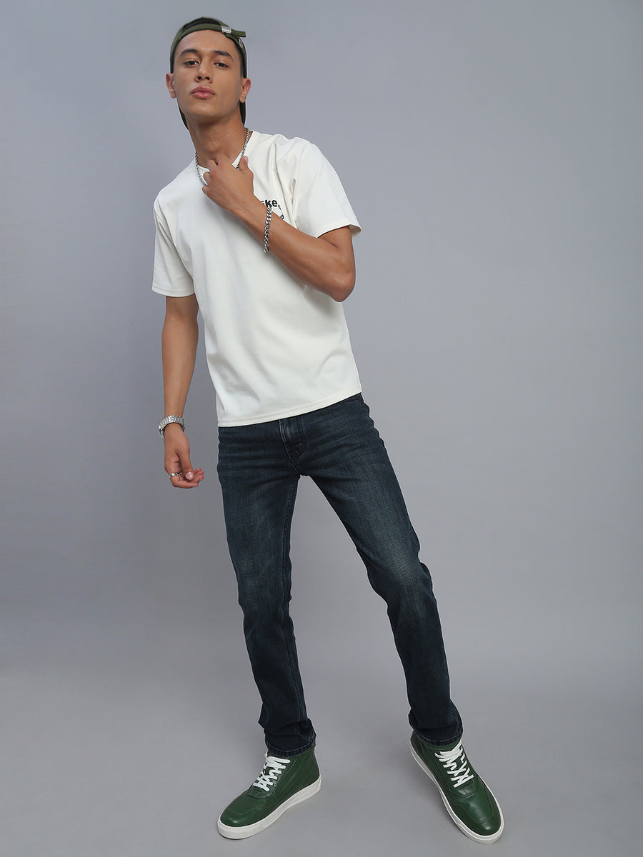 Dark Blue Vintage Comfort Slim Fit Stretchable Jeans