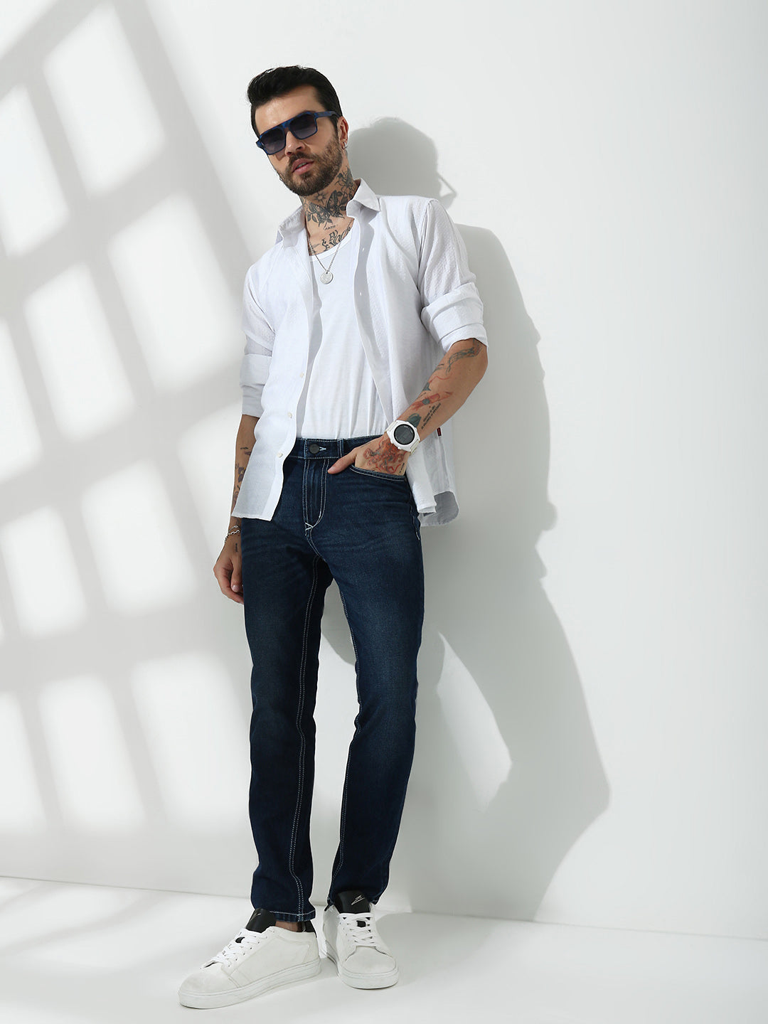 Dark Blue Slim Fit Stretchable Jeans