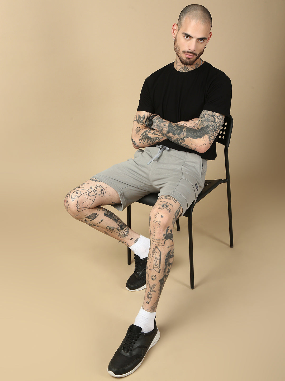 Grey Relax Fit Shorts