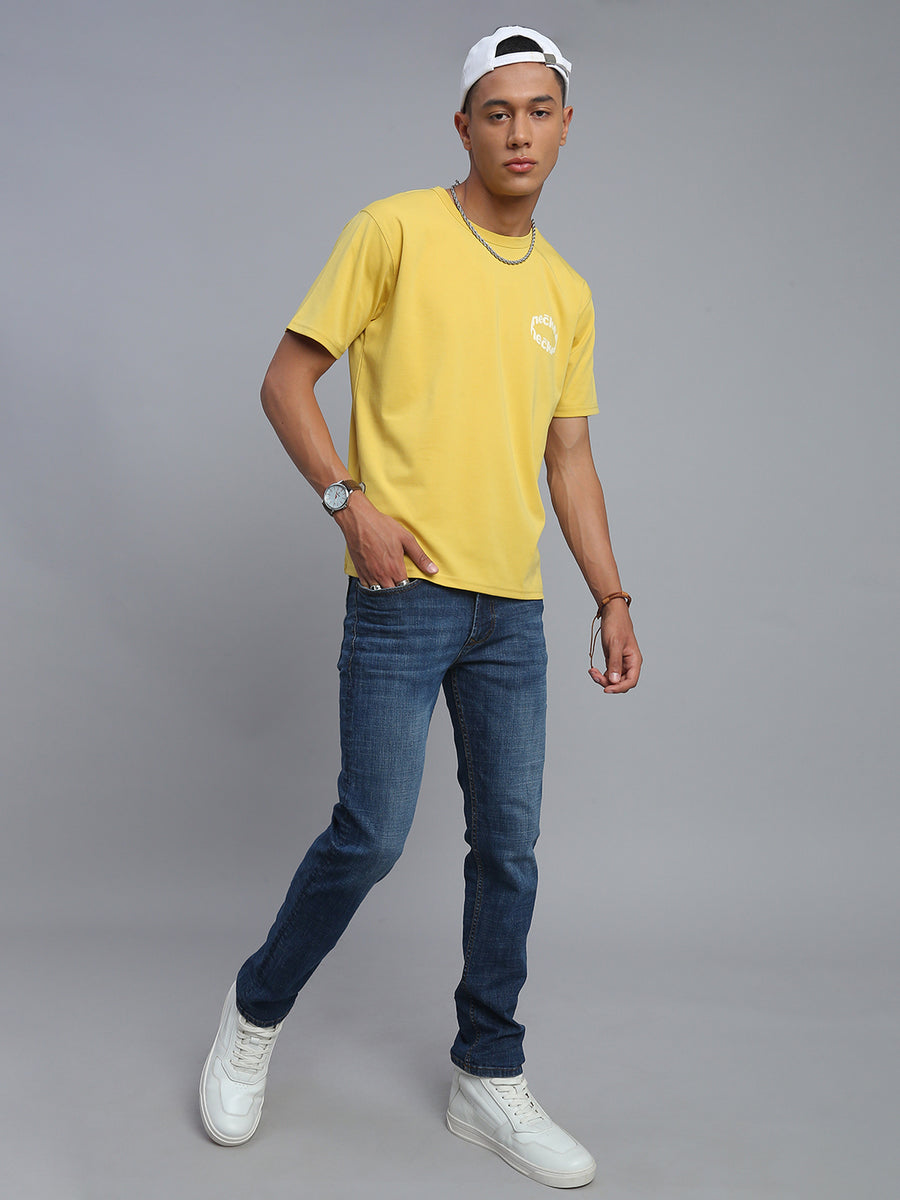 Mustard Yellow Polo Cotton T-Shirt