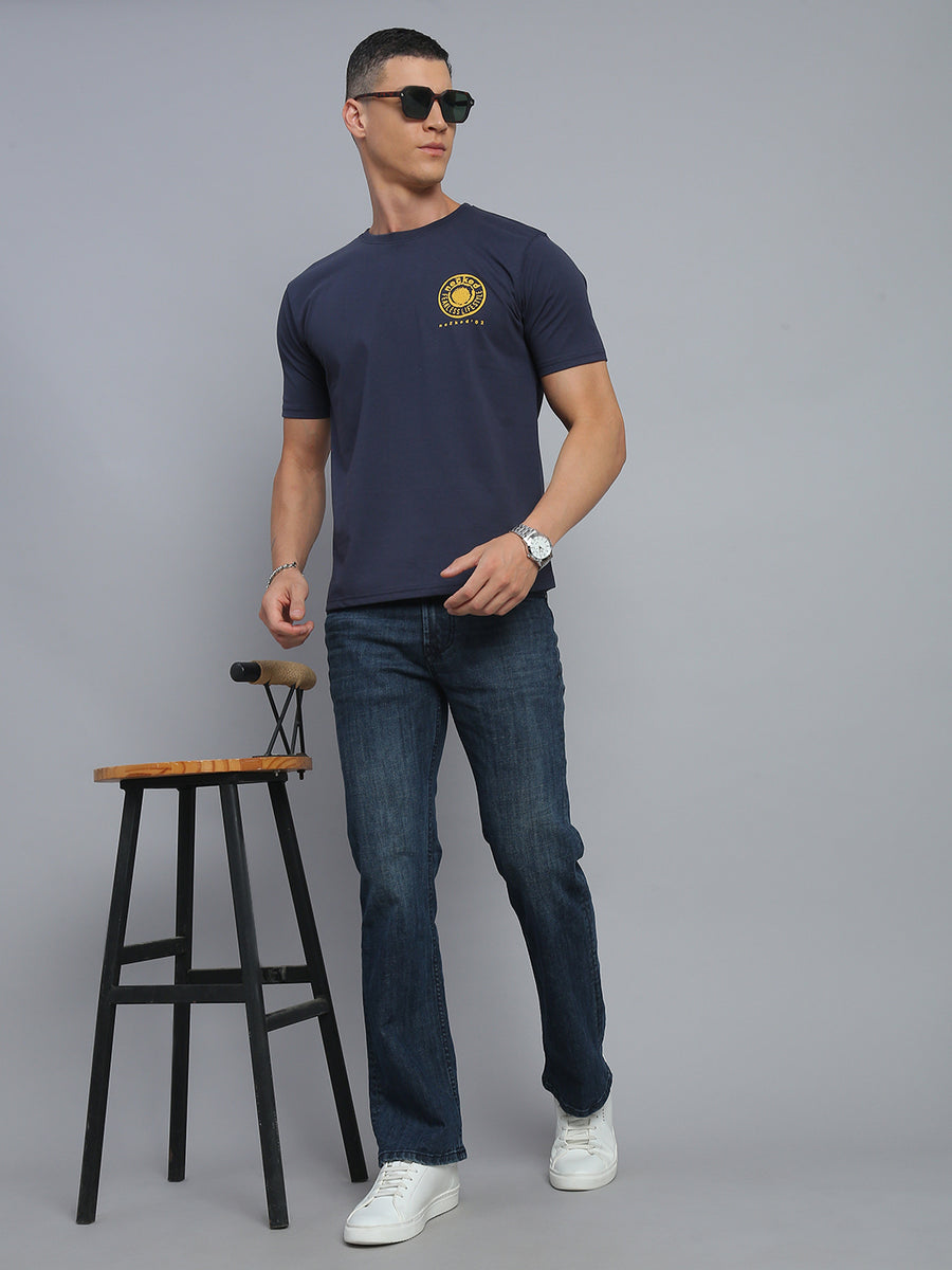 Blue Vintage Boot Cut Fit Stretchable Jeans