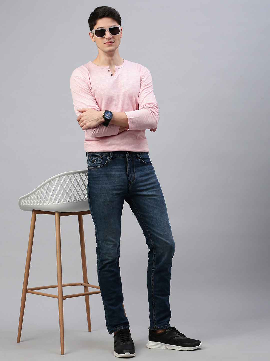 Vintage Mild Blue Slim Fit Stretchable Jeans