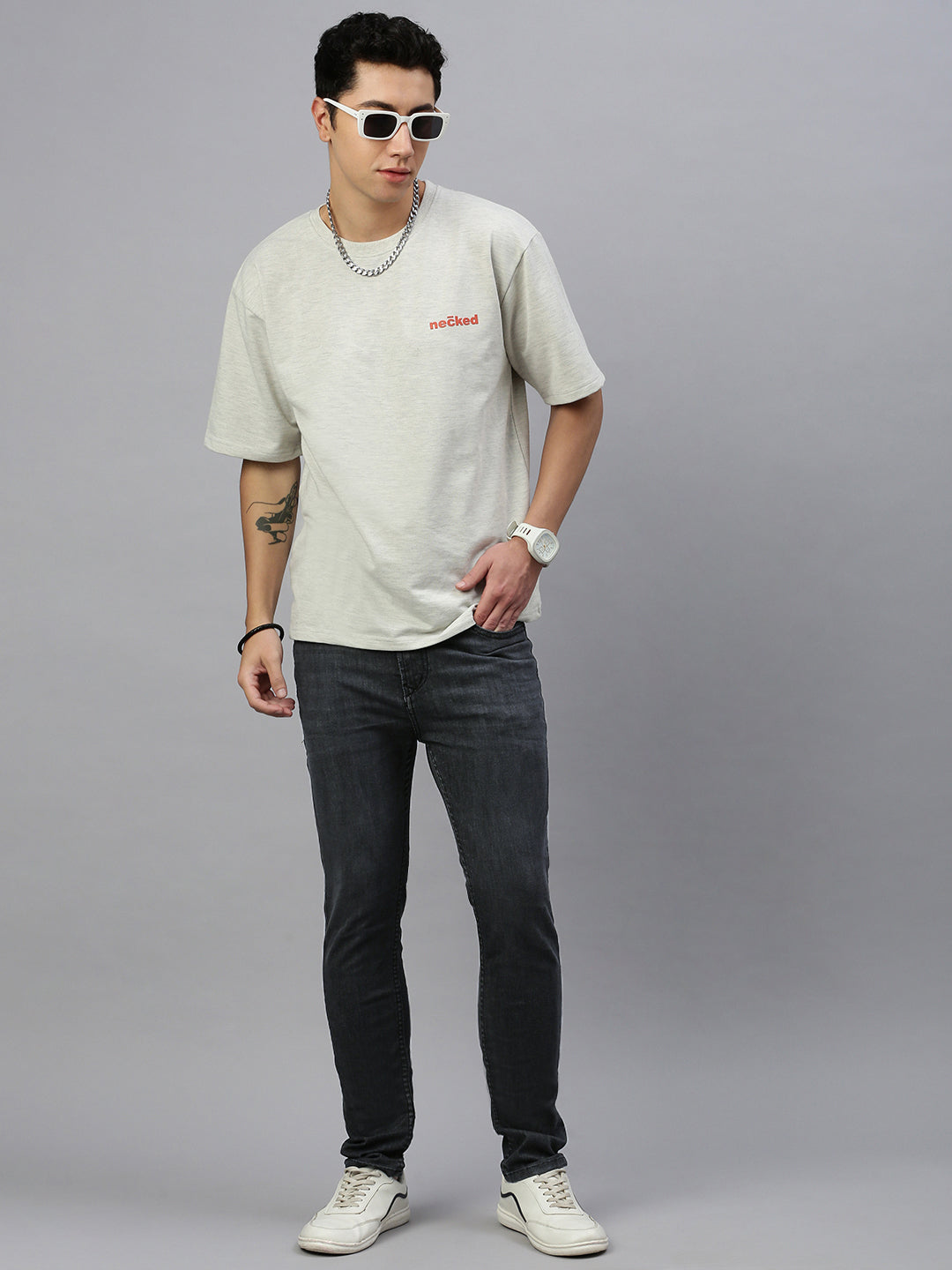 Dark Vintage Gray Skinny Stretchable Jeans