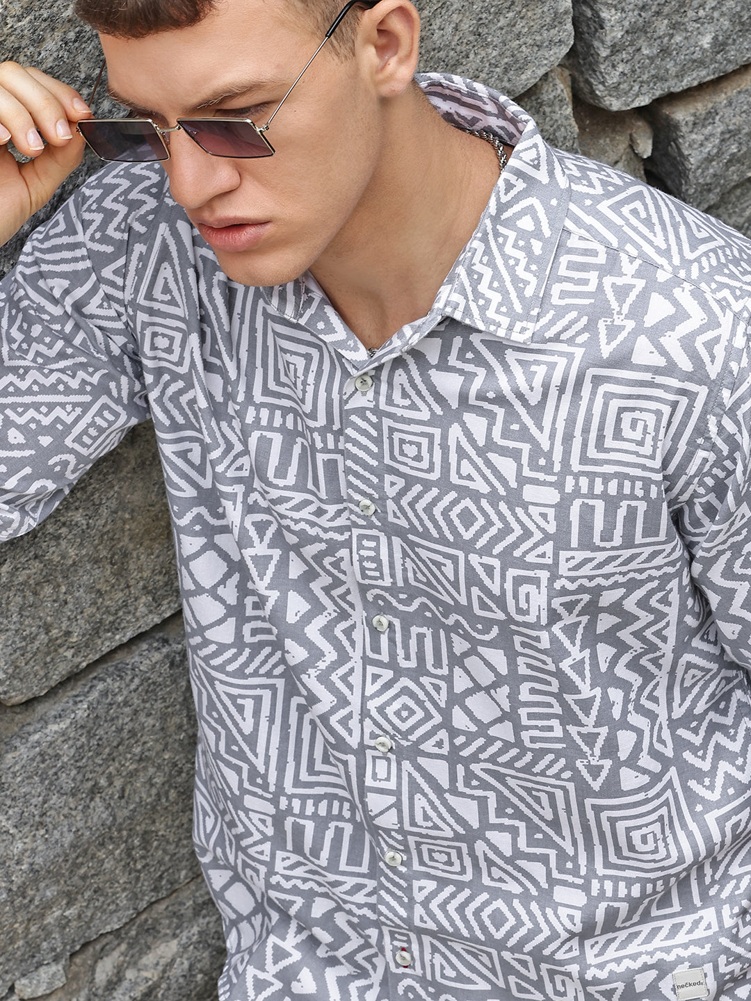 Printed Full Sleeve Shirt Without Pocket