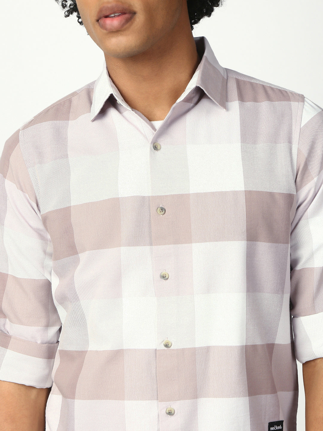 Checks Full Sleeve Slim Shirt Without Pocket