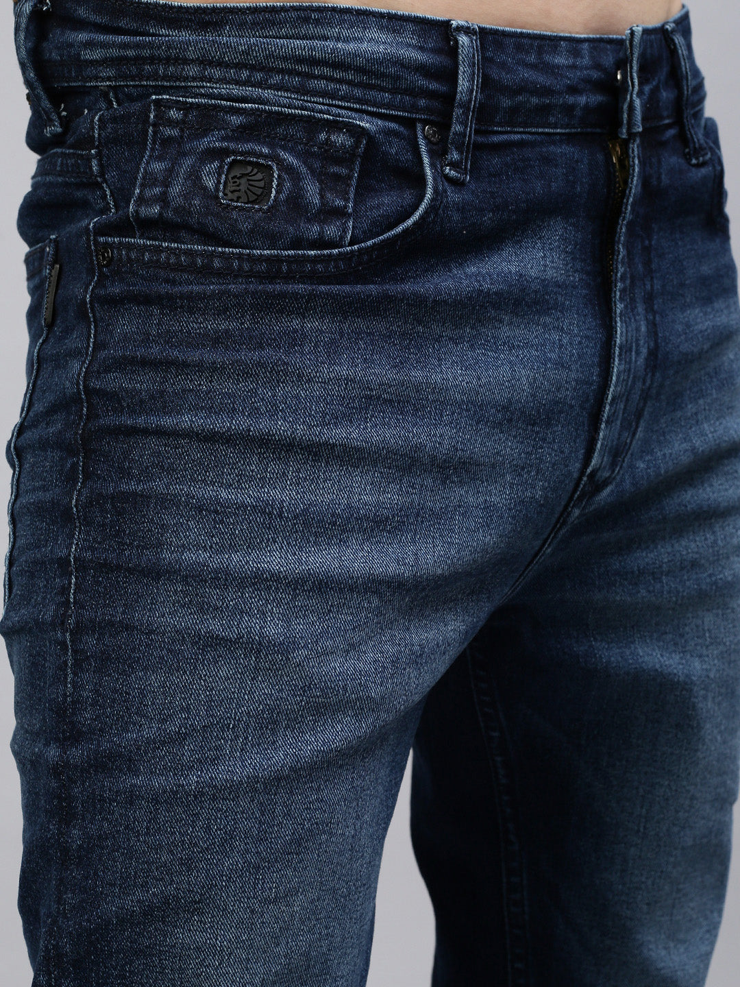 Vintage Blue Straight Stretchable Jeans