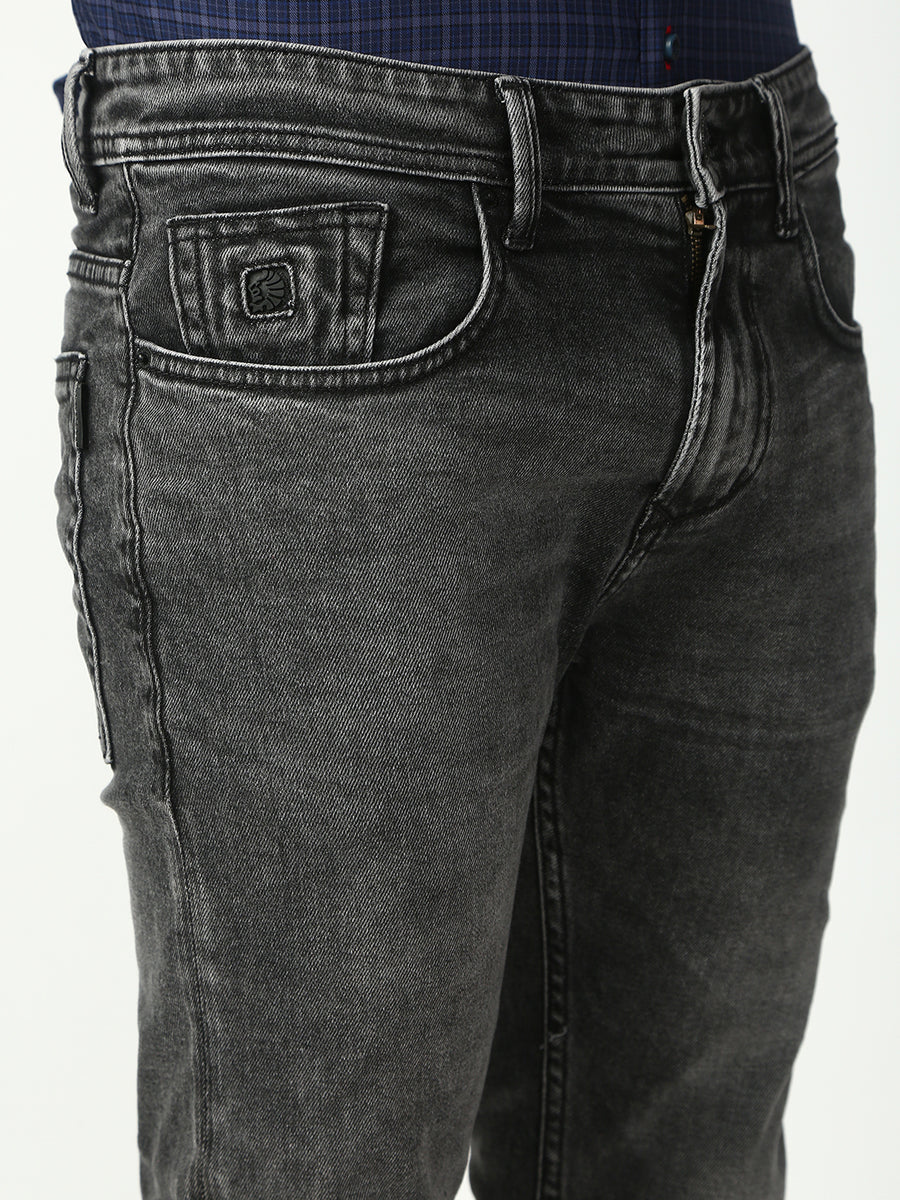 Gray Slim Fit Stretchable Jeans
