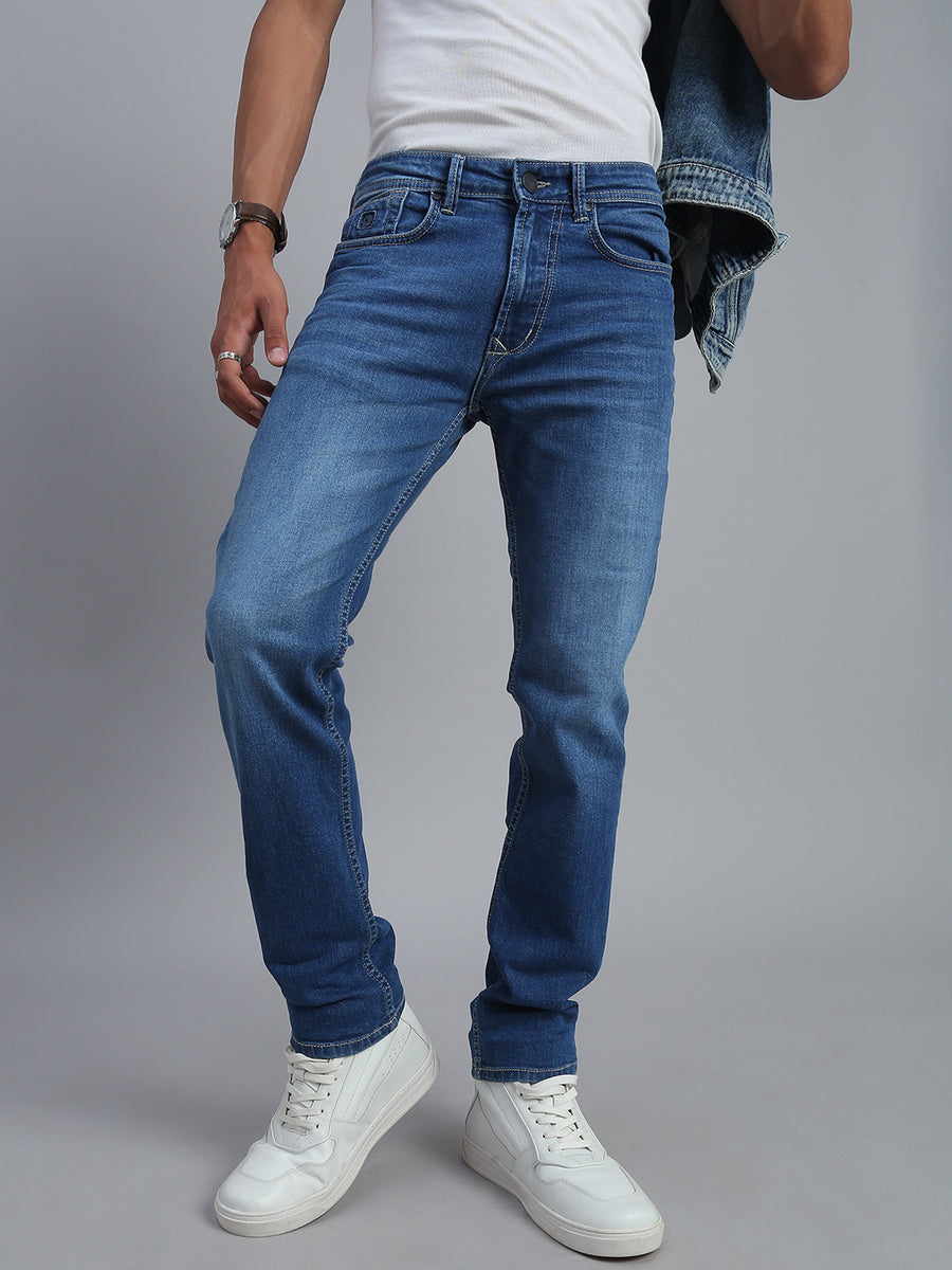Classic Blue Comfort Slim Fit Stretchable Jeans
