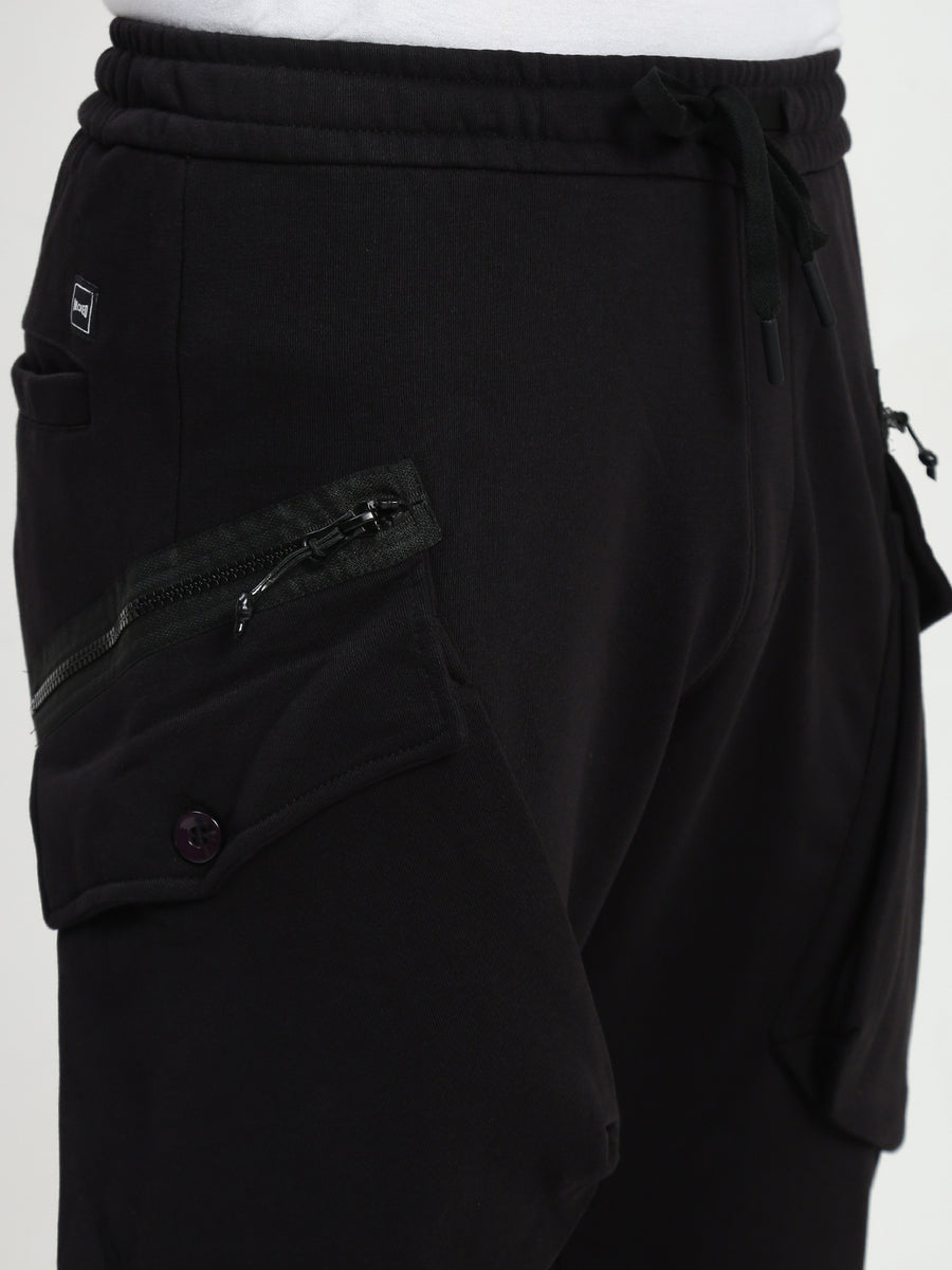 Black  Relax Fit Cross Pocket Lower