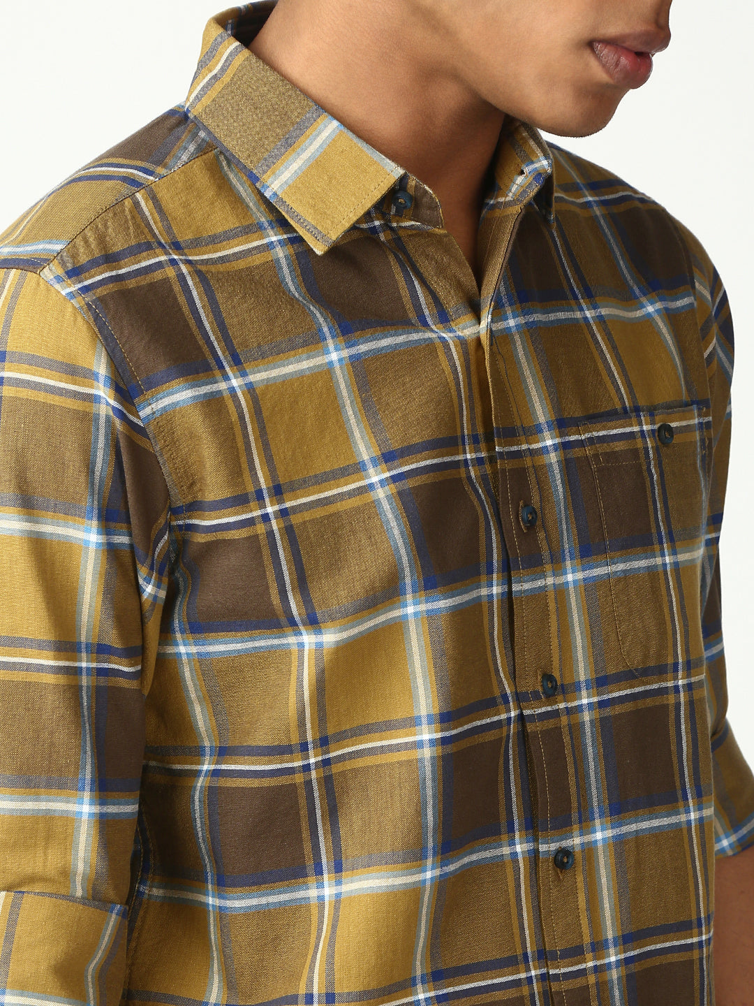 Checks Full Sleeve Relax Shirt With Pocket