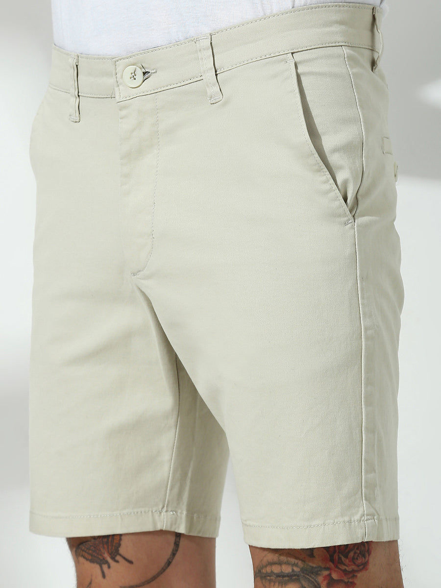 Cream Relax Fit Chinos Shorts
