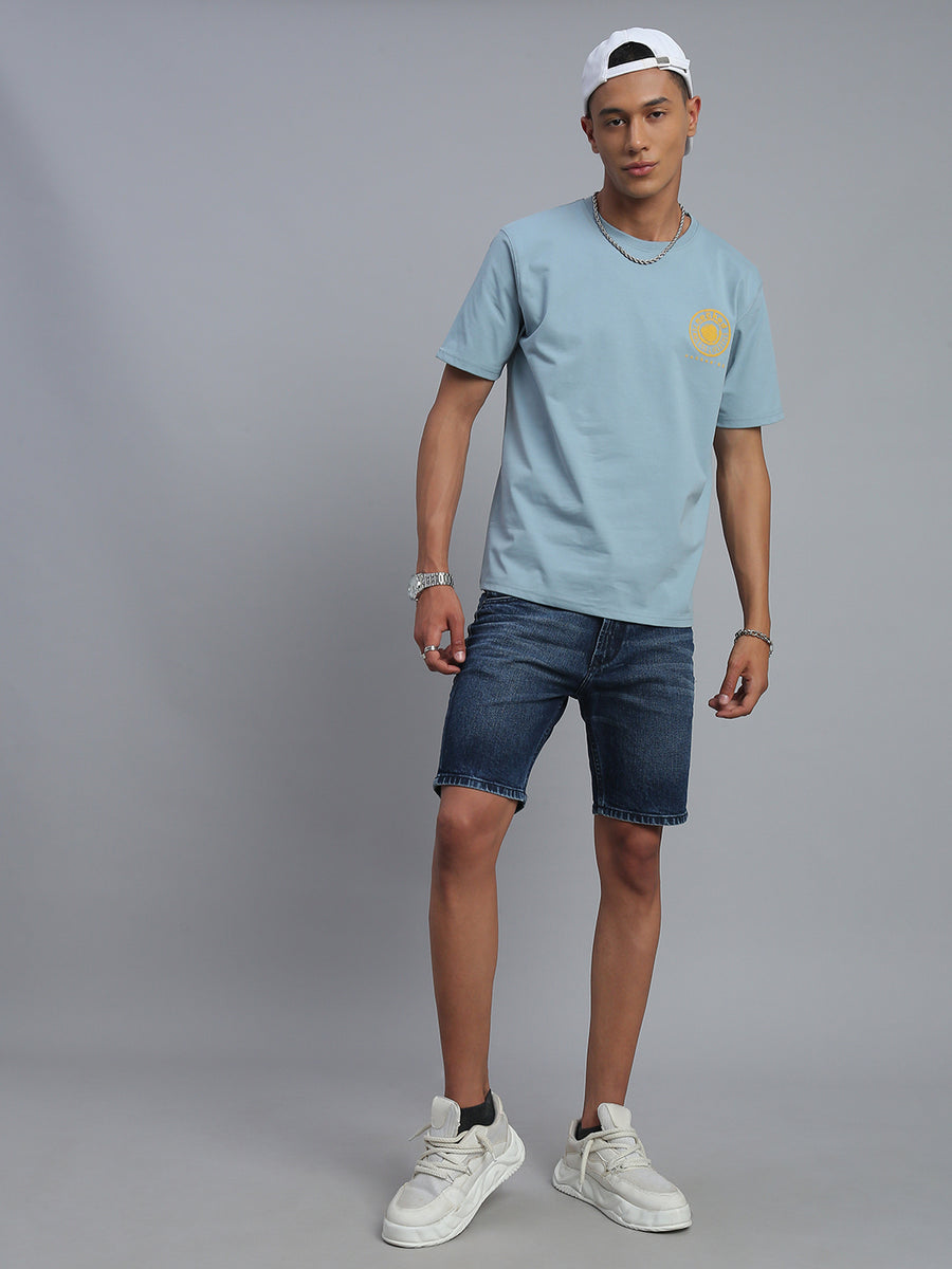 Blue Slim Fit Shorts