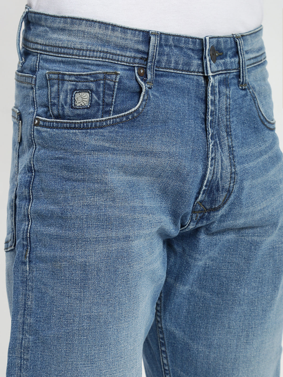 Light Blue Slim Fit Stretchable Jeans